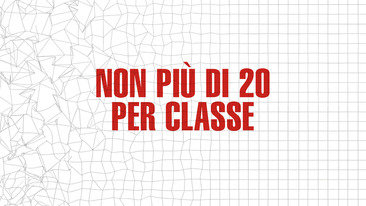 Non più di 20 per classe