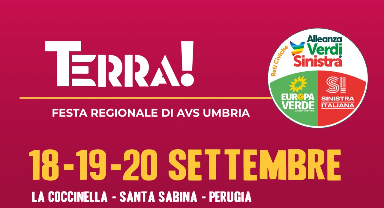 TERRA! Festa regionale di AVS Umbria, 18, 19 e 20 settembre alla Coccinella di Santa Sabina, Perugia
