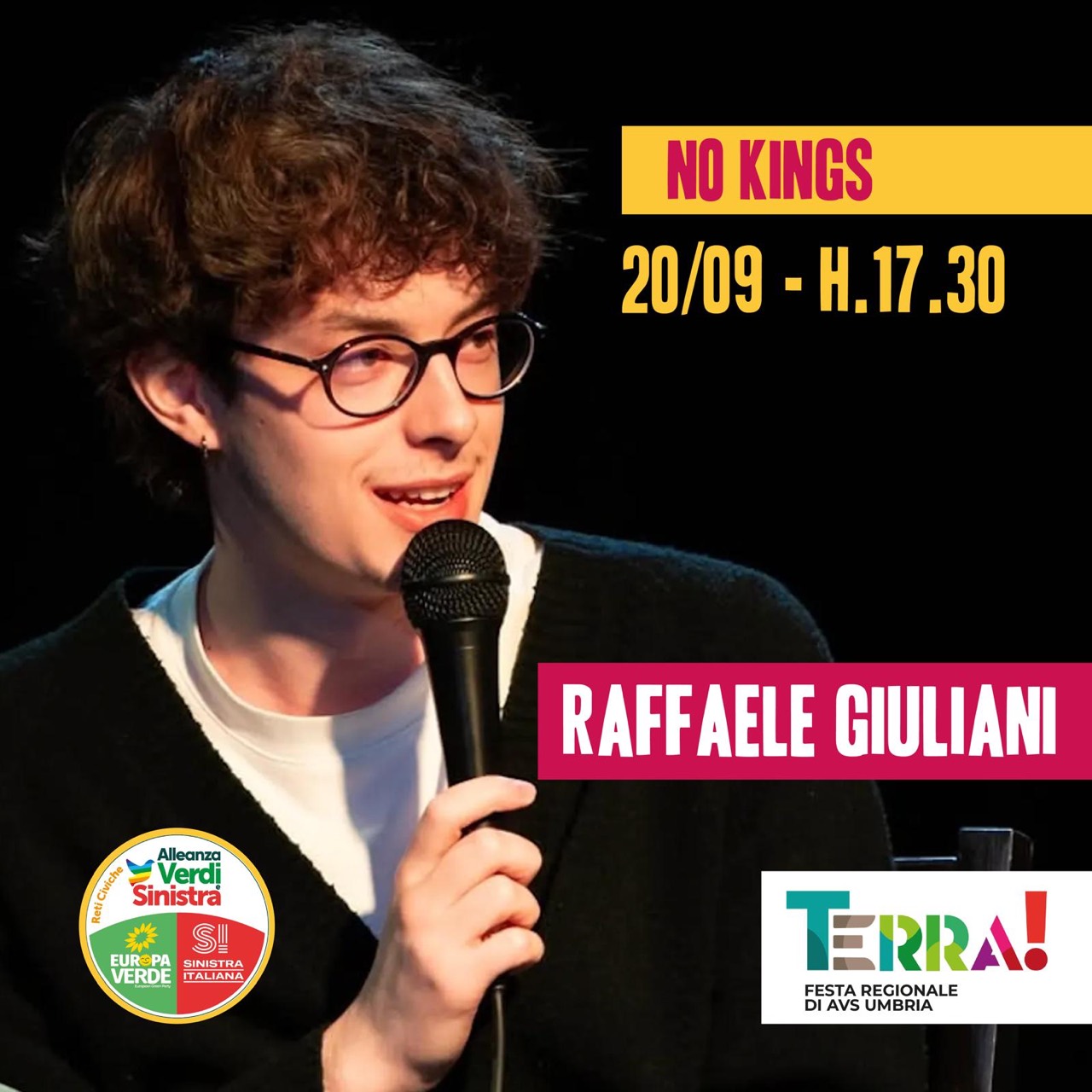 20 settembre, ore 17.30: Raffaele Giuliani, No Kings