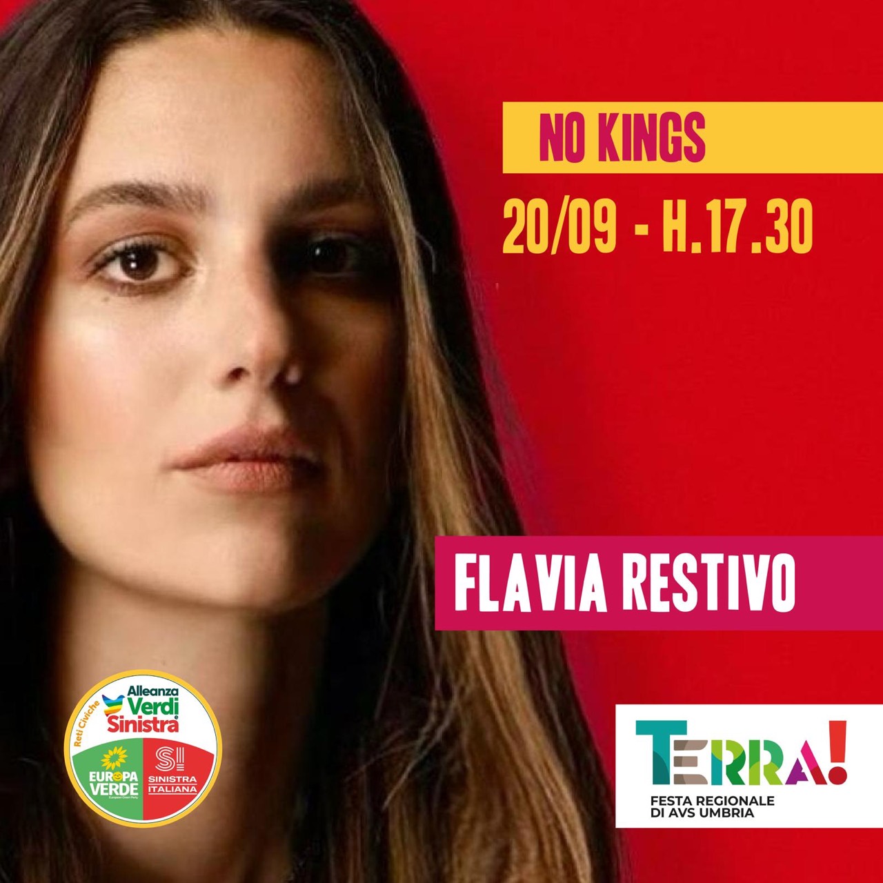 20 settembre, ore 17.30: Flavia Restivo, No Kings