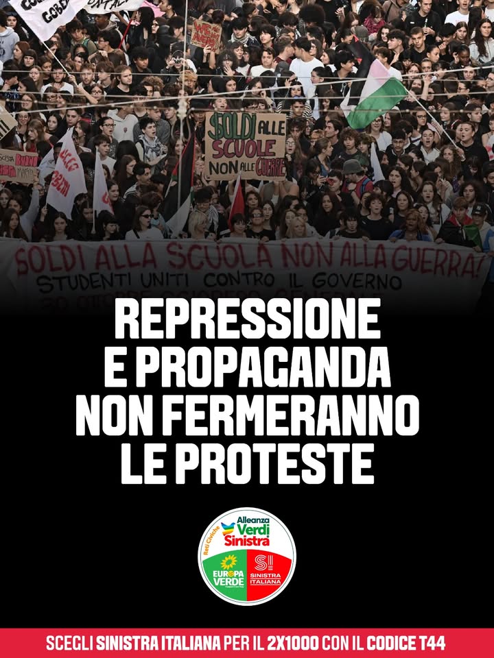 🟢🔴📢 L'Italia scende in strada e ribolle di rabbia. Da nord a sud, dai giovanissimi ai pensionati, dagli…