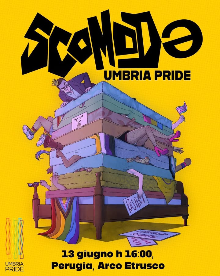 🏳️‍🌈 SINISTRA ITALIANA TERNI AL PRIDE: SIAMO SCOMODƏ 13 giugno h 16:00 — Arco Etrusco, Perugia Sabato sc…