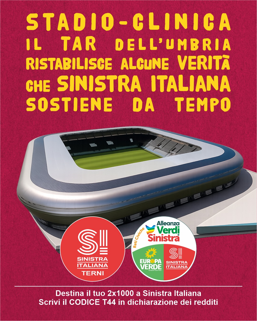 Stadio Clinica - Il TAR smonta il castello di carte del Comune di Terni e ristabilisce la verità degli a…